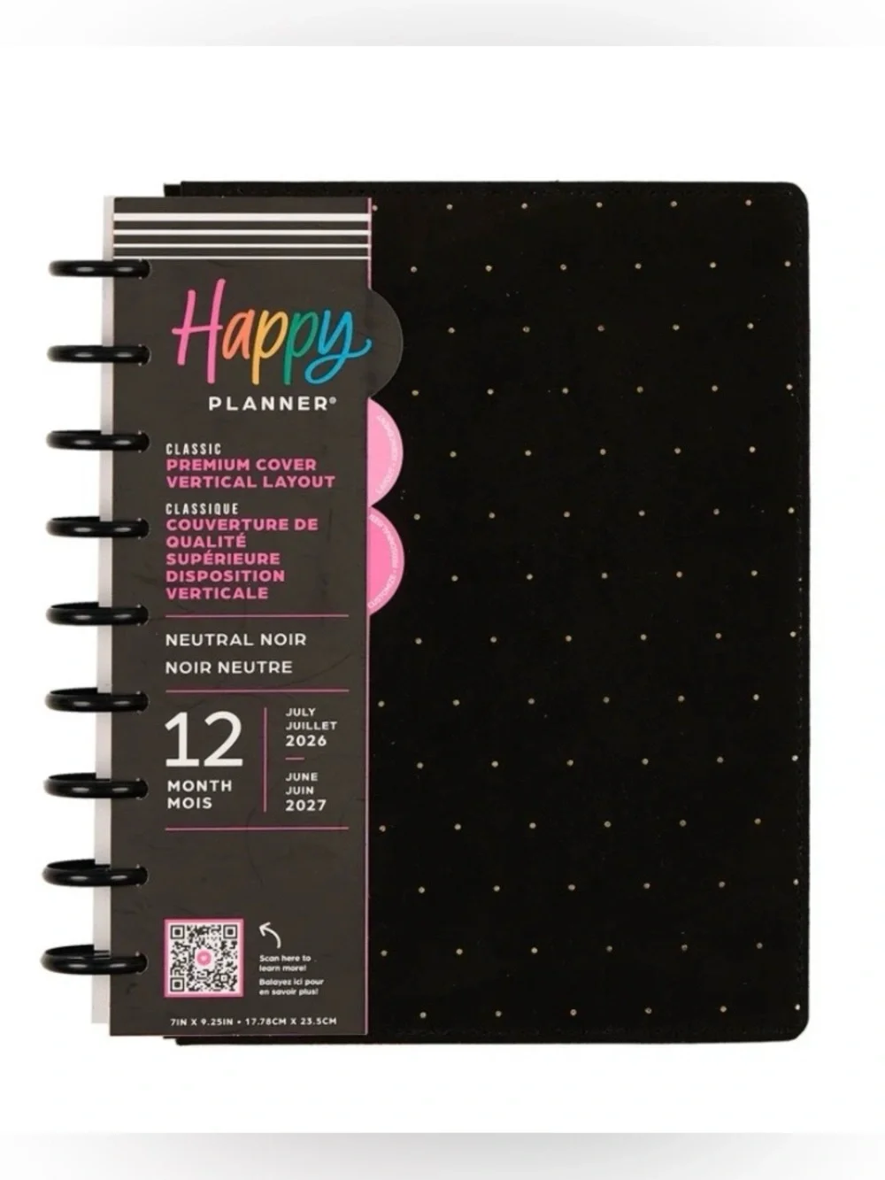 ▪️NWT Happy Planner 26-27 Black Noir Customizable Planner - Classic